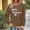 Brown, variant on XPMWRP Women's Crewneck Long Sleeve Loose Sweatshirts Vintage Funny Letter Printed Fashionable Casual Pullovers Dark Blue M