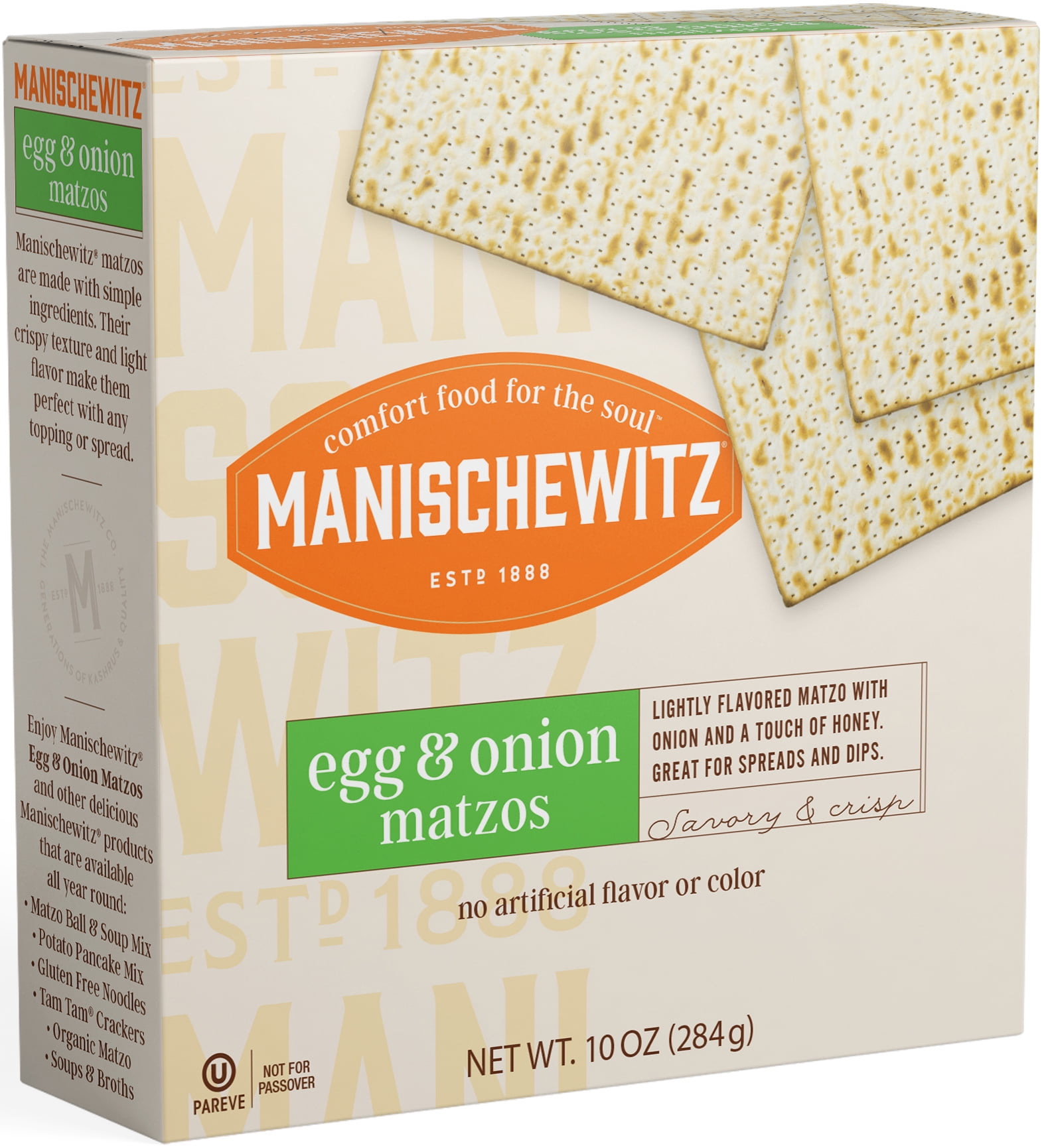 Manischewitz Egg & Onion Matzos, 10.0 OZ