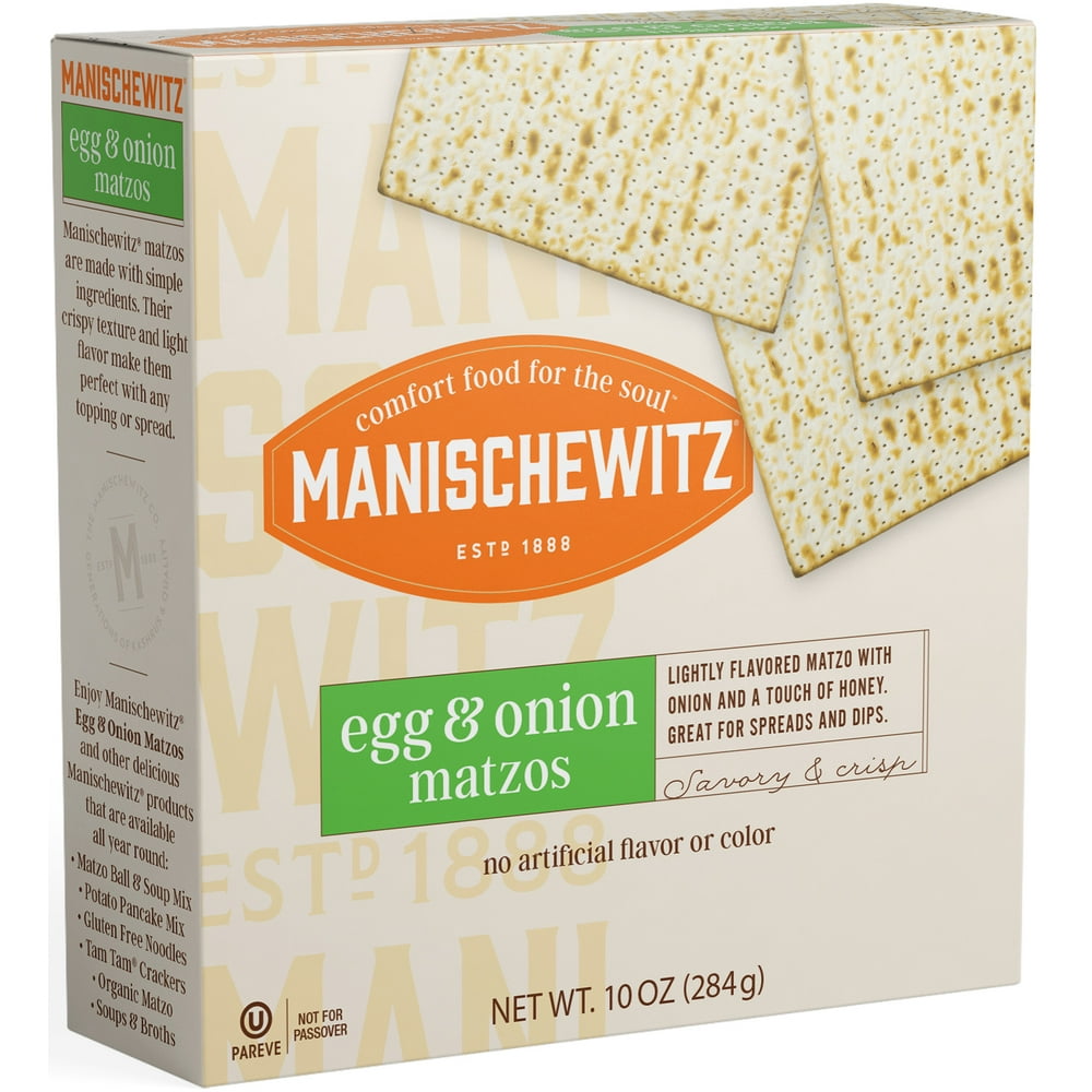 Manischewitz Matzos, Egg & Onion, 10.0 oz