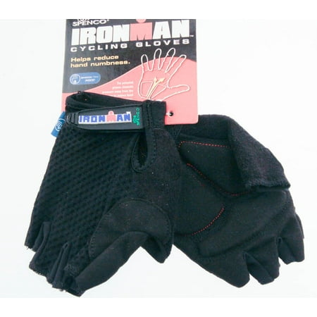 SPENCO IRONMAN TOUR X-Small Cycling Black Road Bike Half Finger Gloves (Best Bicycle Touring Gloves)