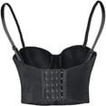 thumbnail image 4 of European and American new style camisole with spaghetti straps, sexy deep V diamond-encrusted chest-wrapped women's short versatile bottoming tube top - Color - L, 4 of 5