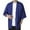 Blue, variant on Mens Summer Shirts, Men Summer Kimono Shirt Solid Half Sleeve Elegant Top Off Shoulder Loose Soft Cardigan White XXL