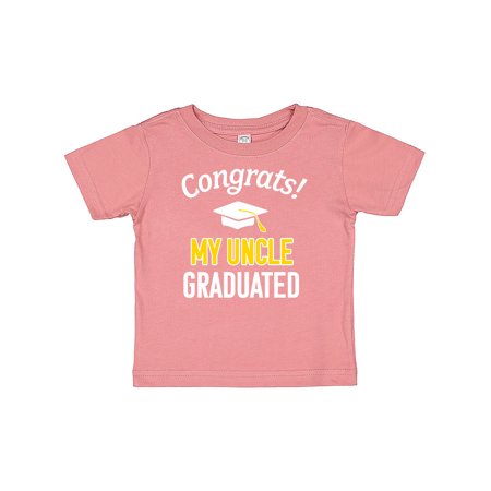 

Inktastic Congrats! My Uncle Graduated with cap Gift Baby Boy or Baby Girl T-Shirt