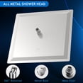 thumbnail image 2 of Oversize Rain Shower Head - High Flow Square Rainfall Showerhead Waterfall Full Body Coverage Universal Ceiling Or Wall Mount (16 Inch  Brushed Nickel), 2 of 7
