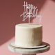 thumbnail image 3 of Adorno para tartas Tisbonsy Happy Birthday, acrílico plateado, 3 of 7
