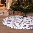 thumbnail image 6 of Sikiie Lavender Flowers 30-48 inches {designName} Print Christmas Tree Skirt Snowman Xmas Tree Skirt with Edge Christmas Decorations for Holiday Party36", 6 of 7