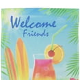 thumbnail image 5 of Northlight Tropical Welcome Friends Outdoor House Flag 28" x 40", 5 of 6