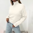 thumbnail image 2 of Women’s Cozy Knit Turtleneck Sweater | Soft Turtleneck Women Knit Sweater for Casual or Business Wear, 2 of 5