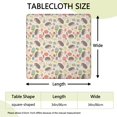 thumbnail image 2 of Cute Hedgehogs and Pioneer Flower Pattern Square Fitted Tablecloth with Elastic Edge,Square Table Cover,Washable Elastic Table Cover for Home Kitchen Party Decor 34"x34", 2 of 6