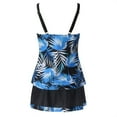 thumbnail image 4 of WREESH Womens Tankini Swimsuits for Two Piece Bathing Suits Floral Print Tank Tops with Boyshorts Swimming Suits with Boyshorts Blue, 4 of 7