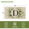 thumbnail image 3 of Spring Eucalyptus Leaves Monogram Letter D Door Mat 30 X 17 Inch Family Last Name Initial Welcome Doormat Indoor Outdoor Entrance Floor Rug Non Slip Spring Summer Decor Rubber Mats, 3 of 6