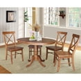 thumbnail image 5 of 36" Solid Wood Round Extension Dining Table with 4 Chairs in Oak, 5 of 12