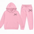 thumbnail image 4 of UAYOTSE Girls Hooded Sweatshirt and Sweatpants Set Comfortable Soft and Stylish with Butterfly Print,Sizes 9-10 Years, 4 of 5