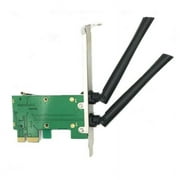 Wireless Wifi Network Card Mini PCIE To PCI-E 1X+ 2 Adapter NIC Antenna FAST B9W9