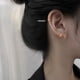 thumbnail image 5 of S925 Tremella Hebilla Pendiente Temperamento Femenino Pendientes Coreanos Moda Oreja Uña Pendiente Moda, 5 of 5