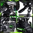 thumbnail image 6 of Tereitr Kid Dirt Bike, 49CC 2-Stroke Gas Powered Motorcycle with Off-Rode Tire, Front Rear Disc Brakes, Shock Absorption Pocket Motorbike, Up to 25 Mph, Max Load 330 LBS, Green, 6 of 10
