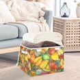 thumbnail image 3 of Yayeee Collapsible Cube Storage Bin with Lid Fabric Closet Decorative Basket with Handles, Retro Autumn Leaves, 3 of 7