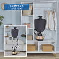 thumbnail image 3 of SALAV Pro Series Dual Bar Garment Steamer with Rotatable Ironing Board & Steam Selection Dial, 3 of 7