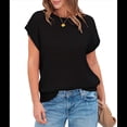thumbnail image 1 of Top de Crochet con Cuello Redondo y Corta para Mujer, Color Negro, Talla M, 1 of 8