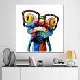 thumbnail image 2 of 50 x 50cm Multicolor Animal Large Format Wood Canvas Print (50X50cm Frog), 2 of 3