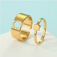 thumbnail image 1 of 2 anillos abiertos de promesa de flecha para parejas, de acero inoxidable, para él y para ella, anillo alternativo a juego, regalo de arquero para mujer., 1 of 4