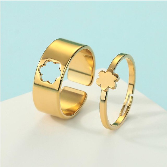 2 anillos abiertos de promesa de flecha para parejas, de acero inoxidable, para él y para ella, anillo alternativo a juego, regalo de arquero para mujer.