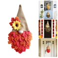 thumbnail image 2 of Maple Gnomes Wreath with Soft Lights Front Door Hanger Thanksgiving Decorations Harvest Festival Ornament for Home Yellow, 2 of 4