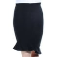 thumbnail image 2 of Max Studio London Womens Flounce Pencil Skirt, Black, Medium, 2 of 2