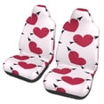 thumbnail image 1 of Easy to Install Car Universal Seat Cover, Pink Heart Cupid Arrow Four Seasons Universal Front Seat Cover, 2-Piece, 1 of 8