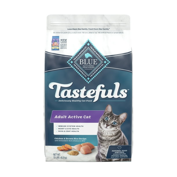 Blue Buffalo Tastefuls Active Natural Adult Dry Cat Food, Chicken 15lb