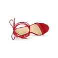 thumbnail image 4 of BLISSFUL STEP Women's Sandals Stiletto Heels Platform Heels Lace up Sandals Red 9, 4 of 8