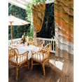 thumbnail image 5 of Outdoor Curtains for Patio Ombre Orange Beach Wave Oil Painting Style Waterproof Privacy Outside Curtains with 2 Tiebacks Grommet Top Pergola Curtains for Porch Cabana Gazebo 1 Panel, 54x84 inch, 5 of 7