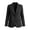 Black women fall button down shirt a1, variant on Women Fall Winter Collared Long Sleeve Button Down Basic Casual Blazer Solid Business Work Slim Blazer Jacket, Pink 2XL