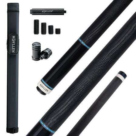 KONLLEN Carbon Fiber Pool Cue Stick with 11.8mm white Low Deflection Hand-Made Inlay Billiard Cue