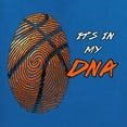 thumbnail image 3 of Wild Bobby, Basketball Fingerprint It's In My DNA, Sports, Women Standard V-Neck Tee, Royal, X-Large, 3 of 5