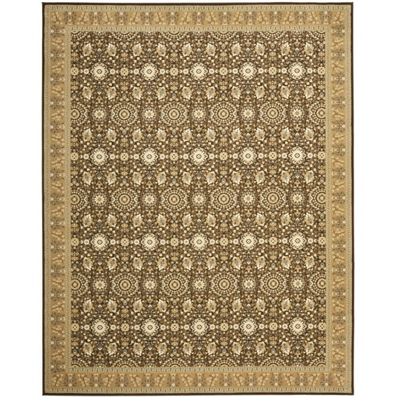 SAFAVIEH Treasures Emmalyn Floral Bordered Area Rug, Brown/Caramel, 8'9" x 12'