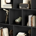 thumbnail image 6 of PUFFCAFE Book Shelf with 10-Cube,3 Tier Open Book Cases,Floor Standing 38" Tall bookshelf,Wooden Display Shelves,Black Bookcase, 6 of 7