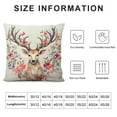 thumbnail image 6 of PIKWEEK  Couch Pillow Cover Set of 2 Deer, Watercolor Deer Antler Cherry Flowers Bullfinch Decorative Throw Pillowcase Cushion Cover Throw Pillows Covers for Sofa Bedroom Car Living Room, 6 of 6