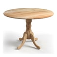thumbnail image 5 of Wooden Dining Table with Round Tabletop and Curved Trestle Legs, 5 of 9