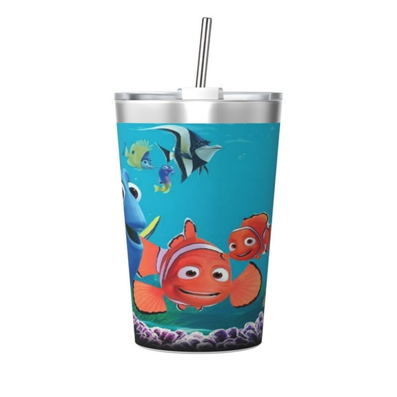 12oz Finding Ne-m Stainless Steel Insulated Tumbler Cups with Conical Straw