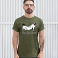thumbnail image 3 of Tee Hunt Take a Stretch Break T-Shirt Funny Dachshund Dog Lover Pet Owner Men's Tee, Military Green, X-Large, 3 of 5