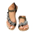 thumbnail image 1 of IUJSOY Flip Flops for Women Slingback Sandals Slip on Flats Glitter Butterfly Rhinestone Dress Shoes Size 7, 1 of 9