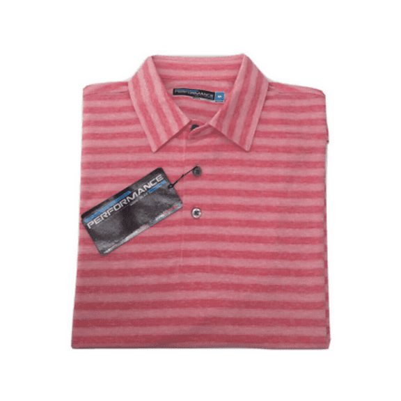 Roundtree and Yorke Performance Short-Sleeve Stripe -Color Polo Shirt PERRY, L