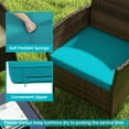 thumbnail image 5 of Costway 8 PCS Patio Furniture Set with Washable Cushions and Tempered Glass Coffee Table Turquoise, 5 of 8
