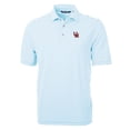 thumbnail image 2 of Men's Cutter & Buck Light Blue Ole Miss Rebels Big & Tall Team Logo Virtue Eco Pique Stripe Recycled Polo, 2 of 3