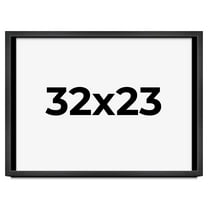 32x23 Frame Black Charcoal Grey Wood Textured Picture Frame | 0.75 Inch Moulding Width | Gunmetal