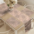 thumbnail image 2 of Ambesonne Floral Table Runner & Placemats, Spring Nature Dahlias Autumn, Placemat 4 pcs + Runner 16"x72", Peach Warm Taupe, 2 of 2