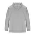 thumbnail image 4 of Dwelliawo Gray Men's Fashion Hoodies & Sweatshirts Essentials Casual Fleece Hoodies with Pocket Long Sleeve Hooded Sweatshirt Heavyweight Hoodies Pullover XL, 4 of 4