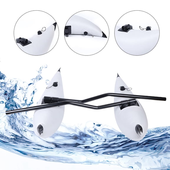 DENEST 2x PVC Inflatable Outrigger Kayak Canoe Fishing Boat Float Tube Stabilizer Kit