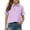 Purple, variant on CCRFTGI Cute Tops for Kids Girls Size 7 Striped Shirt Short Sleeve Polo Shirts School Uniform Athletic Sport Lapel Button Collared Polo Summer Tops Black 3-4 Years